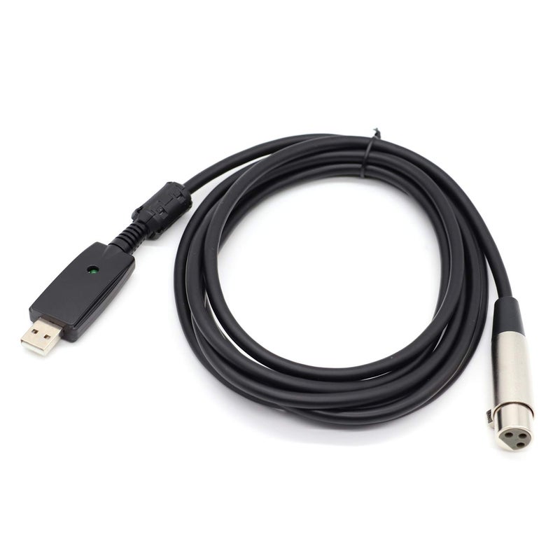 SiYear USB to XLR Female 3 Pin Cable, XLR to USB Microphone Cable Studio Audio Cable Connector Cords Adapter for Instruments Recording Karaoke Singing (10FT) - Image 2